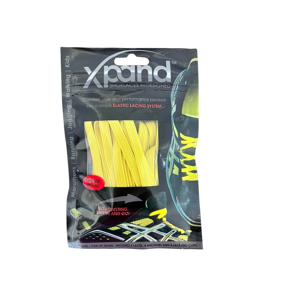 Xpand Laces No Tie Elastic Shoelaces One Size - Yellow
